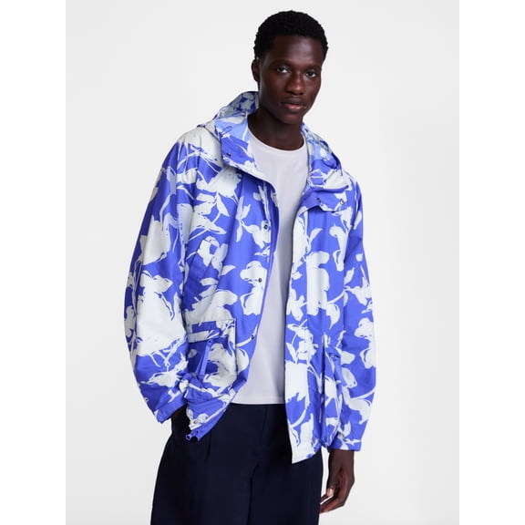 Avia Men's Oversized Fit Multi Pocket Storm Jacket, Camo Floral, Sizes XS-3XL