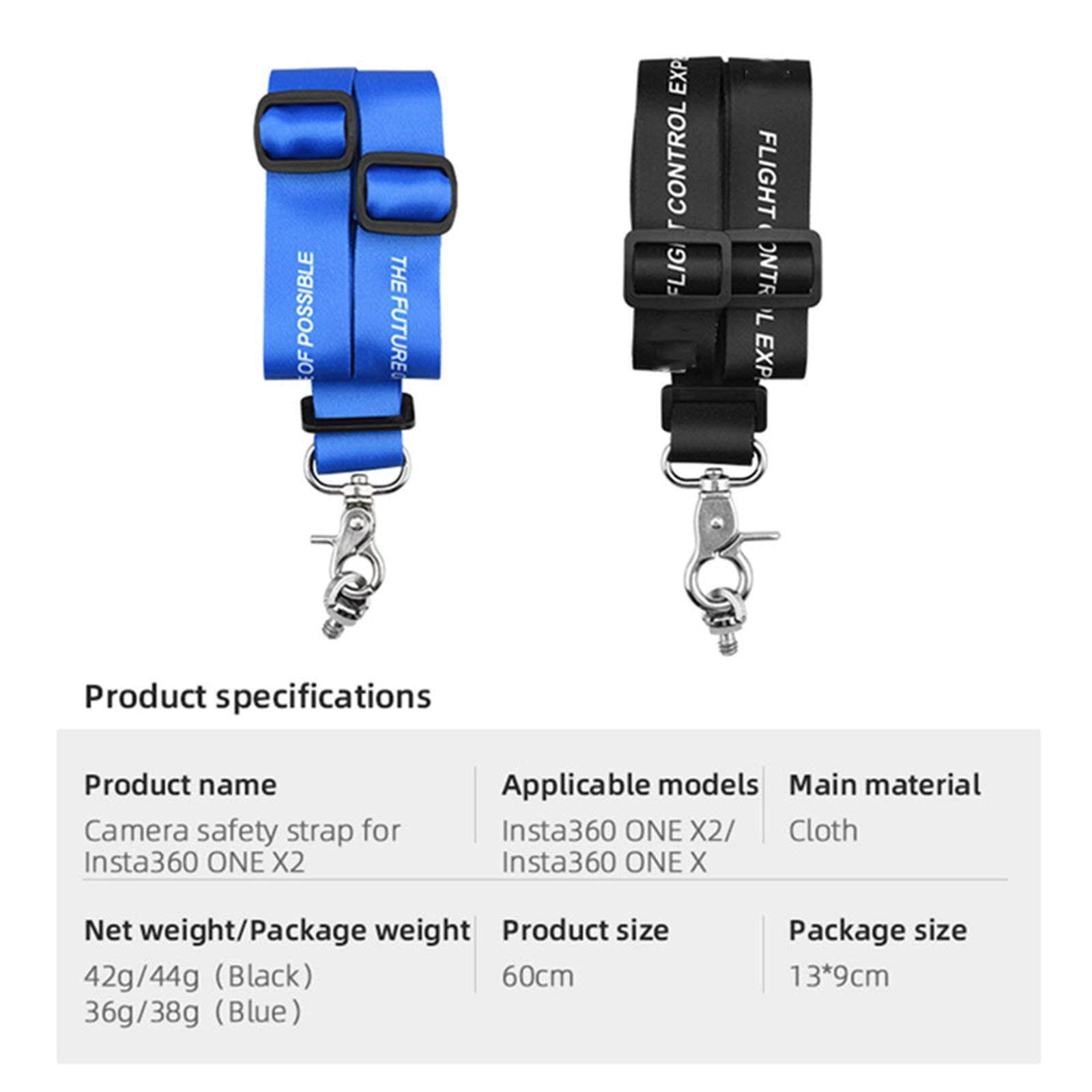 Neck Strap Camera Lanyard Sling Shackle safety tether camera camera Adapter  For Insta360 ONE X/X2 Sport Camera Kit Blue - Walmart.ca