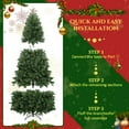 thumbnail image 6 of 7.5ft Preassembled Christmas Tree with 400 LED Lights, Artificial Slim Christmas Tree, Multicolor RGB Lights with App Control, 1477 Branch Tips, Easy to Assemble, for Christmas, Home, Party, 6 of 8