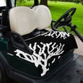 thumbnail image 2 of Golf Cart Seat Covers for 2 Seater,Coral Black Microfiber Cart Seat Towel Blanket,Coastal White Ocean Marine Nautical Beach Absorbent Breathable Non Slip Bench Seats Protector for Golf Course 51"x31", 2 of 9