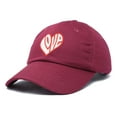 thumbnail image 4 of DALIX Love Heart Hat Womens Embroidered Baseball Cap in Maroon, 4 of 6