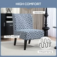 thumbnail image 4 of HOMCOM Accent Chair Slipper Side Chair for Living Room with Wood Legs Grey, 4 of 10