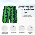thumbnail image 6 of Picia Green Stripes Of Watermelon pattern Mens Swim Trunks with Compression Liner Stretch Beach Shorts Quick Dry with Zipper Pockets No-Chafing Board Shorts-Medium, 6 of 9