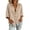 *Khaki, variant on VBVC Women's Cotton Linen V Neck Henley Shirt , Long Sleeve Summer Tops , Ladies' Lightweight Button Up Tee with Pockets, Army Green , S-3XL