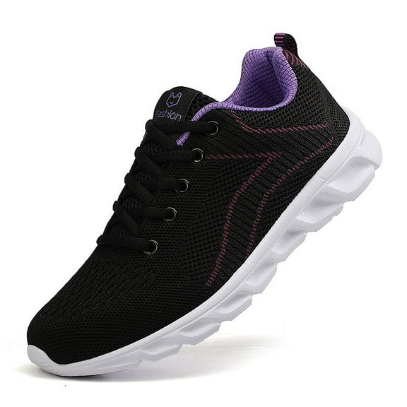 Women's Lightweight Walking Sneakers Casual Lace Up Flats Tennis Athletic Running Fashion Sport Shoes for Girls