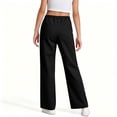 thumbnail image 5 of Boys Uniform Pants Elastic Waist Straight Leg Boys Slim Fit Unisex Black Uniform Pants Girls Back to School Clothes Size 4-18 Years, 5 of 6