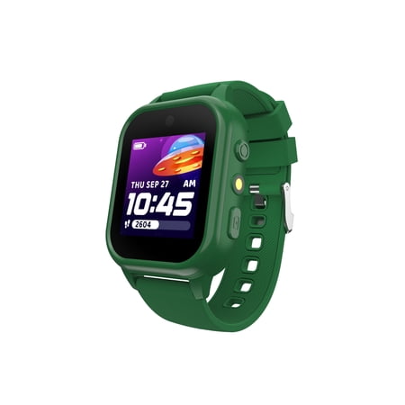 Itech Jr. 4 Kids Unisex Smartwatch with Camera Audiobooks and Games - Green Case with Green Strap