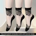 thumbnail image 3 of 3 Pairs of Women'S Thin Transparent Lace Short Socks, Comfortable, Breathable, And Non-Slip Boat Socks, 3 of 9