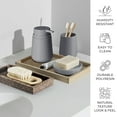thumbnail image 4 of CERBIOR Bathroom Accessory Set 6 Piece Bathroom Set Set Soap Dispenser Toothbrush Holder Cup Soap Dish Toilet Cleaning Brush Push Down Trash Can, Grey, 4 of 6