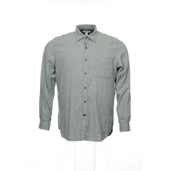 Club Room Light Gray Heather Button Down Shirt Sport , Size XLarge
