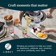 Libbey Vintage Juice Drinking Glasses Set of 4, Colorful, Retro Fruit Design Glass Cups Set, Dishwasher Safe Water Glasses Set for Everyday Beverages