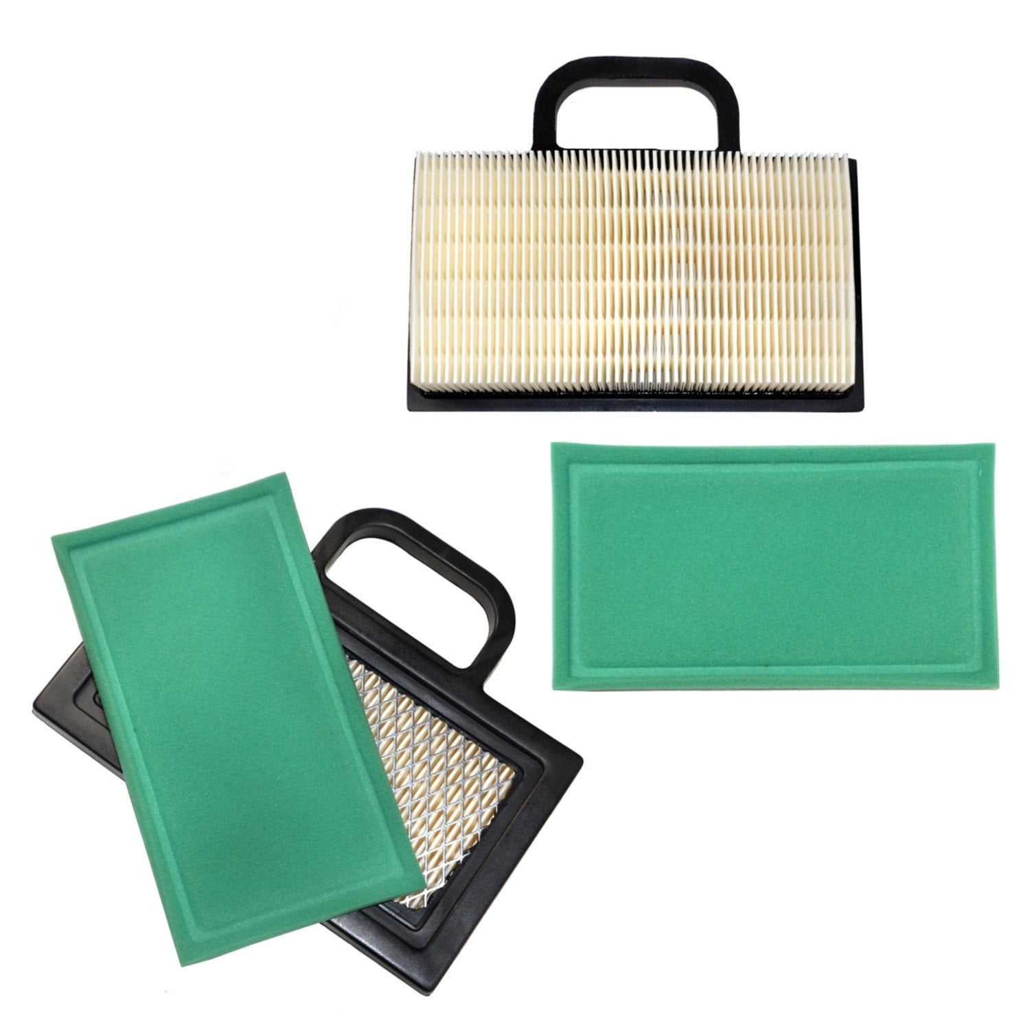 HQRP 2pack Air Filter Kit (Cartridge w/ Precleaner) for John Deere LA135 LA120 LA130 LA140