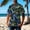Army Green, variant on Zylanna Men's Hawaiian Shirts, Quickly Dry Casual Turndown Collar Short Sleeve Summer Beach Button Down Shirts Dark Blue Size 4XL