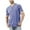 Blue, variant on Men Short Sleeve T-Shirt Casual Solid Color Henley Tops