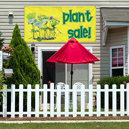 Vinyl Banner Multiple Sizes Plant Sale ! Outdoor Advertising Printing Business Outdoor Weatherproof Industrial Yard Signs 4 Grommets 12x30Inches