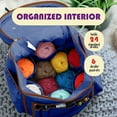 thumbnail image 3 of Craftbud Crochet Bag Yarn Organizer, Durable Knitting Bag For Crocheting Organizer Accessories, Royal Blue, 3 of 6