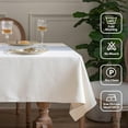 thumbnail image 3 of Rectangle Tablecloth 60x84 inch Tablecloths Cotton Linen Waterproof Wrinkle Free Table Cover for Kitchen Dining Table Cloth for Tables Farmhouse Holiday Camping, 3 of 6