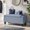 Dark Gray, variant on 36.6" Storage Ottoman Bench with Wooden Legs, Tufted Armrests for Entryway, Living Room, Bedroom, Blue
