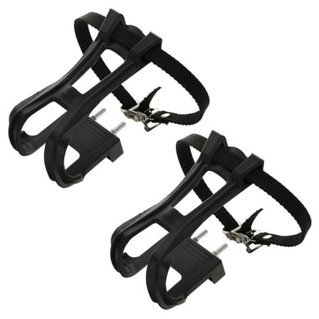 Worgeous 1 Set Cycling Shoes Casing Holder Band Strip Bike Toe Clips With Strap Accessory