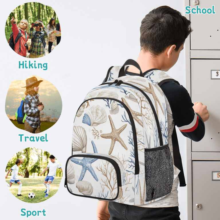Herdesigns Nautical Coastal Laptop Backpack 18.3 Inch Travel