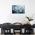 thumbnail image 3 of Abstract White Flower Canvas Wall Art, 3D Oil Painting Style Floral Print, Modern Textured Blossom Artwork for Living Room Bedroom Office Decor, Ready to Hang, 3 of 6