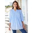 thumbnail image 5 of Woman Within Plus Size Embroidered Pintuck Tunic, 5 of 6