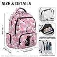 thumbnail image 6 of HUIACONG Pink Cat Print School Backpack for Kids Teens Age 5-16, Water Resistant School Bag with Adjustable Cushion Straps, Multi Pockets Sturdy Lightweight Bookbag for School & Travel, 6 of 7