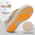 thumbnail image 3 of Zapatillas QFH ajustables y anchas para diabéticos, color beige, 11 mujeres y 9 hombres, 3 of 6