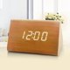 thumbnail image 2 of (Negro) Reloj despertador digital de madera con brillo ajustable, control de voz, reloj LED rectangular con pantalla de hora y temperatura, decoración del hogar, 2 of 4