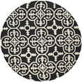 thumbnail image 2 of SAFAVIEH Cambridge Kimberly Geometric Wool Area Rug, Black/Ivory, 4' x 4' Round, 2 of 7