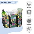 thumbnail image 5 of Apple Blueberry Strawberry Rose Reusable Grocery Bags with Handle Side Pocket Waterproof Shopping Portable Tote, 5 of 8