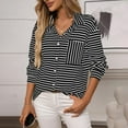 thumbnail image 2 of Bxsruta Tops for Women, Women's Classic Button-Up Collar Shirt, Casual Long Sleeve Blouses, 2 of 7