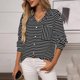 thumbnail image 1 of Ailaofu Womens Shirts Striped Dress Shirt Long Sleeve Collared Office Work Pinstripes Blouses Tops, 1 of 5