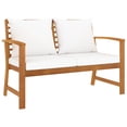 thumbnail image 2 of vidaXL 3 Piece Garden Lounge Set with Cushion Solid Acacia Wood, 2 of 5