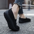 thumbnail image 6 of DLWKIPV Breathable Knit Slip-On Shoes for Women - Lightweight Comfort Flats for Daily Walking & Work(BLACK,6.5), 6 of 6
