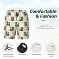 thumbnail image 2 of Kdxio Retro Steampunk Vehicle Print Men's Swim Trunks with Compression Liner 7 Inch Inseam Quick Dry Swim Shorts, 2 of 5