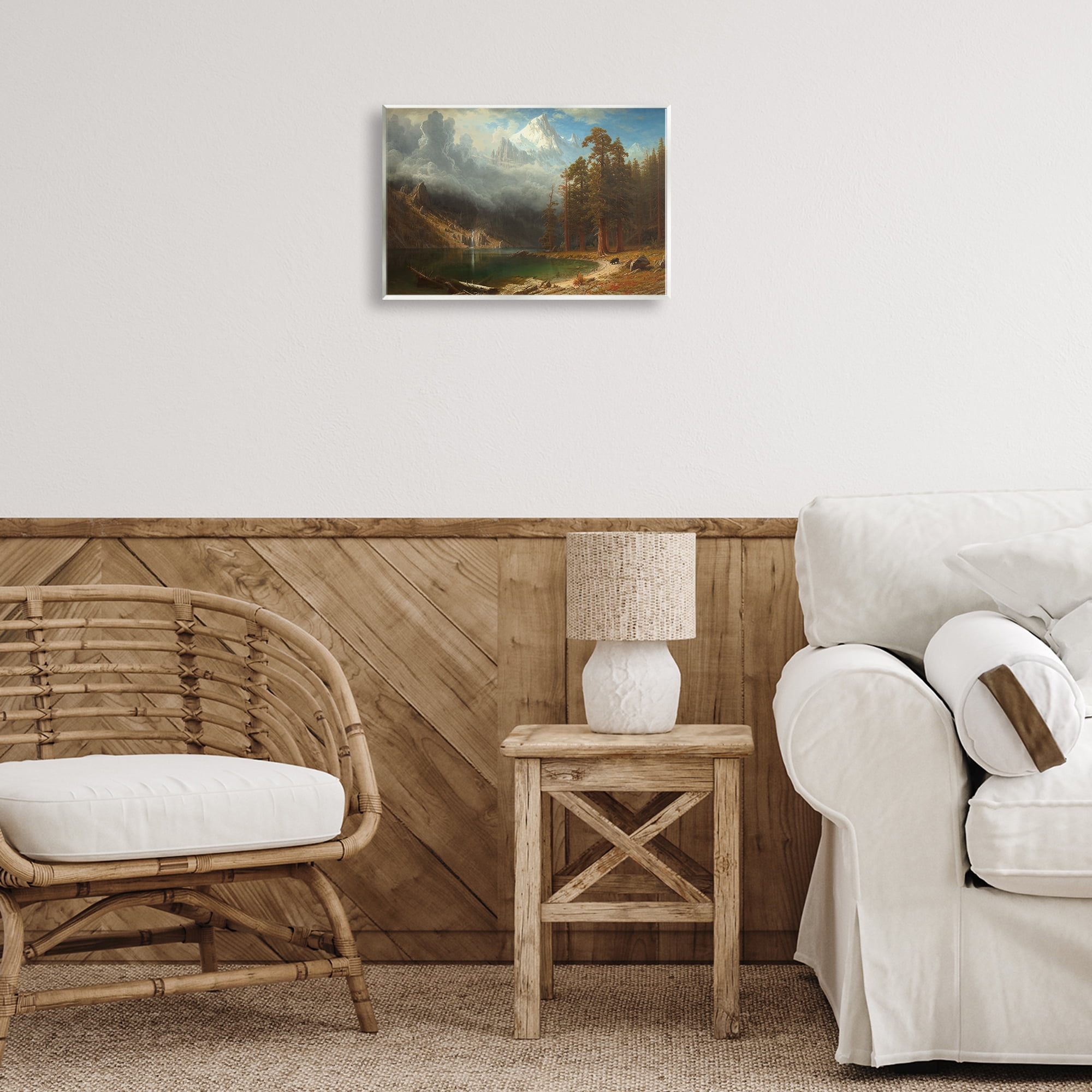 Stupell Industries Classical Bierstadt Mount Corcoron Landscape & Nature Painting Unframed Art Print Wall Art, 15 x 10