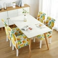 thumbnail image 3 of Lemon Dining Chair Covers Set of 4 Stretch Kitchen Chair Slipcovers Bright Yellow Fruit Print Washable Polyester Removable Seat Protector for Summer Home Decor, 3 of 7