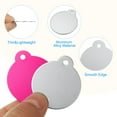 thumbnail image 4 of Uxcell Aluminum Blank Tags 1.4 x 1.3 Inch, Round Metal Stamping Blanks Pet ID Label with Key Rings, Silver Tone 12Pcs, 4 of 4