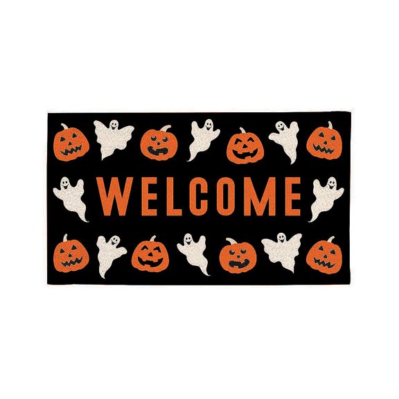 Evergreen 28" x 16" PVC Trapper Mat, Welcome Indoor and Outdoor Home Decor