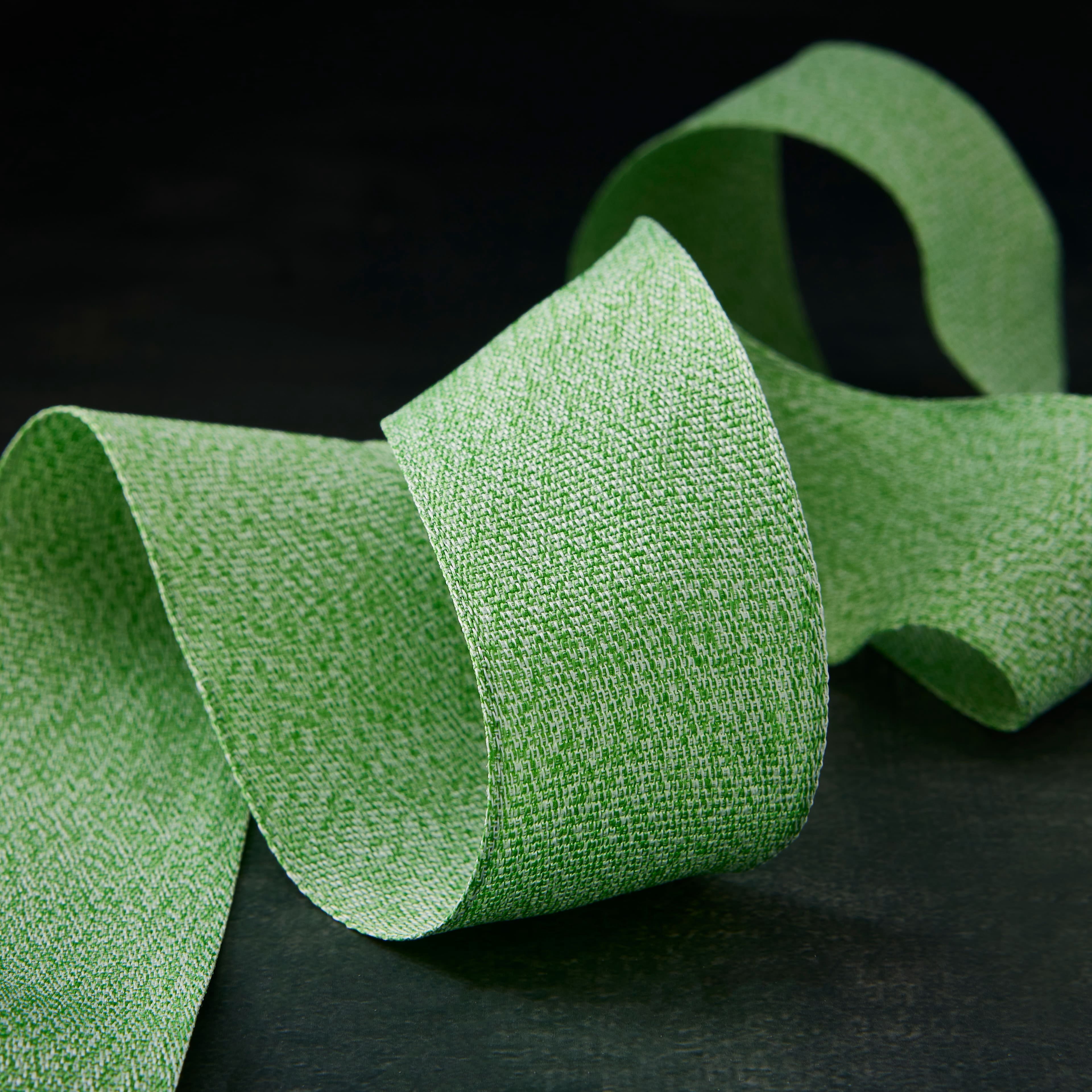 1.5" x 3yd Green Wired Ribbon by Celebrate It – Durable Nylon & Polyester Blend - Woven Selvage - Ideal for Crafts - Bows & Gift Wrapping - 12 Pack