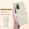 thumbnail image 3 of Case Wallet for Samsung Galaxy Note 20, [Wristlet & Crossbody Strap] RFID Blocking 5 Card Slots Stand [Shockproof TPU Shell] PU Leather Magnetic Flip Cover for Note 20, White, 3 of 9