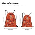 thumbnail image 2 of Kdxio Mushroom Pattern Drawstring Bag for Gym Sports School Travel Lightweight Sackpack with Adjustable Cords Waterproof Fabric-Small, 2 of 6