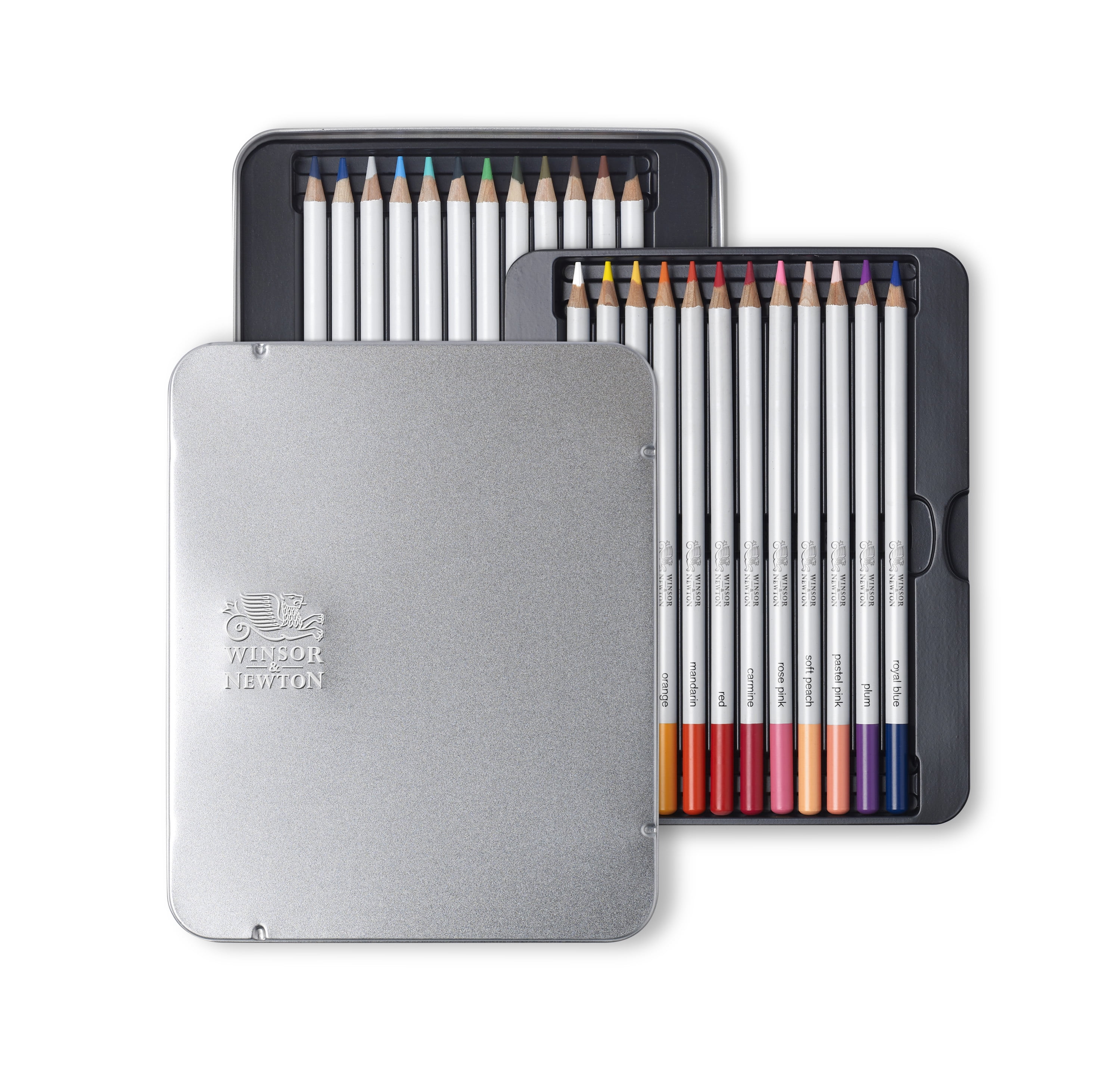 Winsor & Newton Studio Collection Colour Pencil Tin Set, 24-Colors