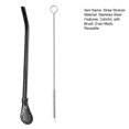 thumbnail image 3 of YAOMOBB Pulp Juice Filter Spoon Colorful Stainless Steel Tea Drinking Straws Spoon Filter Reusable Gourd Tea Tool, 3 of 7