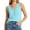 Sky Blue, variant on Womens Tank Tops, V Neck Henley Sleeveless with Pocket Slub Knit Casual Blouse for Women