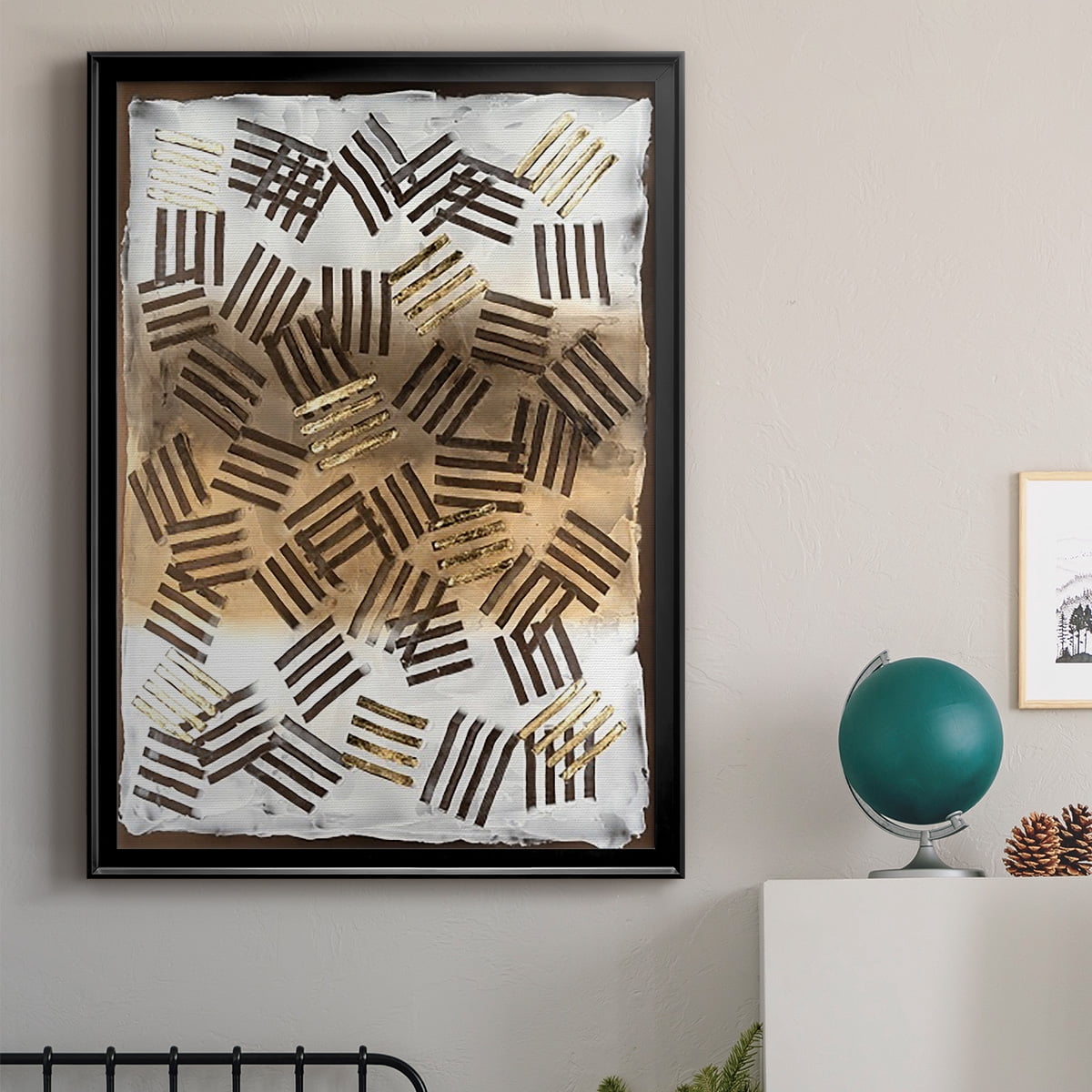 Raffia Palm II Premium Framed Print, in Gold, Black, or Silver - Ready to Hang