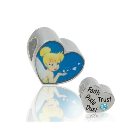 Tennessee Heart Charm - Connections from Hallmark Disney Stainless Steel Tinkerbell Blue Crystal Heart Charm