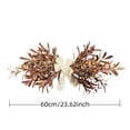 thumbnail image 3 of Autumn DecorationsforHome, Fall Wreath Decorations, Faux Branches, Woven Bow, Horizontal Wall Mounting, Warm Brown Tones, 24 In, 1 Pc, 3 of 8
