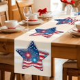 thumbnail image 5 of Patriotic USA Flag Table Runner 90 Inches, Independence Day Firework Cream Striped Bed Runner Dresser Scarves Tabletop for Indoor Outdoor Parties/Ceremony/Banquet, 13" x 90", 5 of 9